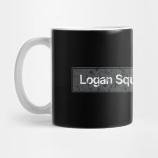 Logan Square CTA Chicago vintage design Mug